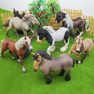 Foto 2 | Foto 2 | Set De Figuras De Caballos Realistas De Pvc 6 Piezas Modelos De Animales Para Niños - Venta Internacional.