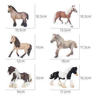 Foto 3 | Foto 3 | Set De Figuras De Caballos Realistas De Pvc 6 Piezas Modelos De Animales Para Niños - Venta Internacional.