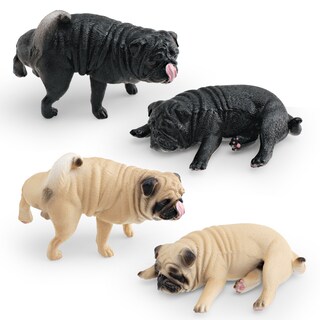 Foto 1 | Foto 1 | Set De Figuras Pug Dog De 4 Piezas De Pvc Realista Para Niños - Venta Internacional.