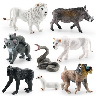 Foto 1 | Foto 1 | Juego De Figuras De Animales Salvajes 8 Piezas Juguetes Realistas De Pvc - Venta Internacional.