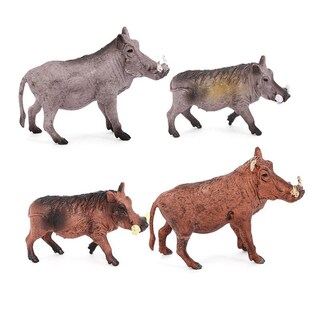 Foto 1 | Foto 1 | Set De Figuras De Jabalí Salvaje Del Desierto De Jabalíes Africanos 4 Piezas Pvc - Venta Internacional.