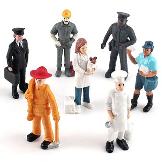 Foto 1 | Foto 1 | Juego De Figuras Profesionales En Miniatura 7 Piezas Figuras De Pvc Para Niños - Venta Internacional.