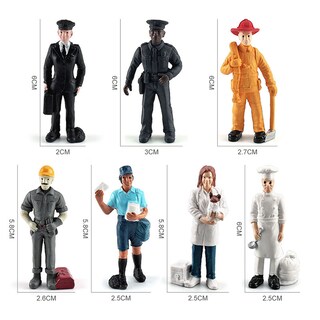 Foto 3 | Foto 3 | Juego De Figuras Profesionales En Miniatura 7 Piezas Figuras De Pvc Para Niños - Venta Internacional.