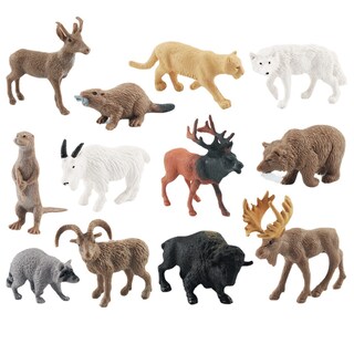 Foto 1 | Foto 1 | Juego De Figuras De Vida Silvestre Norteamericanas Realistas De 12 Piezas De Pvc - Venta Internacional.
