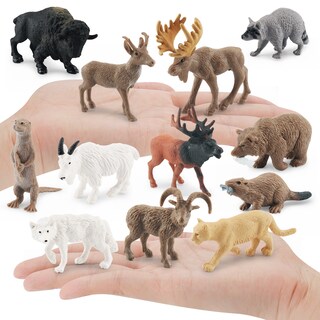 Foto 2 | Foto 2 | Juego De Figuras De Vida Silvestre Norteamericanas Realistas De 12 Piezas De Pvc - Venta Internacional.