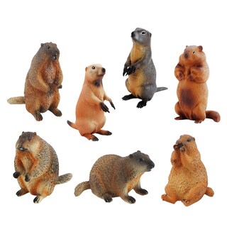 Foto 1 | Foto 1 | Set De Figuras Con Forma De Ardilla Marmota Pvc Realista 7 Piezas Niños A Partir De 3 Años - Venta Internacional.