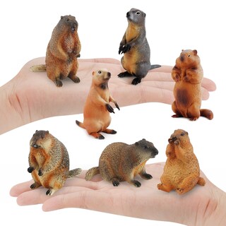 Foto 2 | Foto 2 | Set De Figuras Con Forma De Ardilla Marmota Pvc Realista 7 Piezas Niños A Partir De 3 Años - Venta Internacional.
