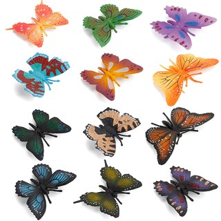Foto 2 | Foto 2 | Juego De Figuras De Mariposas Realistas De Pvc Para Decoración De Jardín Infantil 12 Piezas - Venta Internacional.