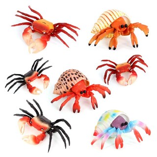 Foto 1 | Foto 1 | Set De Figuras Realistas Con Forma De Cangrejo Y Cangrejo Ermitaño 7 Piezas Pvc Ocean - Venta Internacional.
