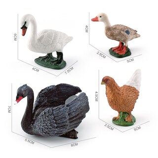 Foto 2 | Foto 2 | Juego De Figuras De Animales De Granja Modelos Realistas De Pvc 4 Piezas - Venta Internacional.