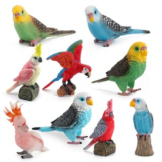 Foto 1 | Foto 1 | Set De Figuras Coloridas De Pvc Con Forma De Loros Modelos De Pájaros Decoración Para Niños - Venta Internacional.