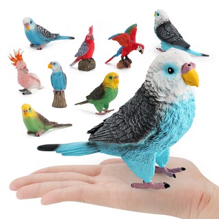 Foto 2 | Foto 2 | Set De Figuras Coloridas De Pvc Con Forma De Loros Modelos De Pájaros Decoración Para Niños - Venta Internacional.