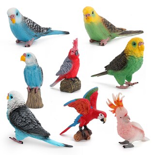 Foto 3 | Foto 3 | Set De Figuras Coloridas De Pvc Con Forma De Loros Modelos De Pájaros Decoración Para Niños - Venta Internacional.