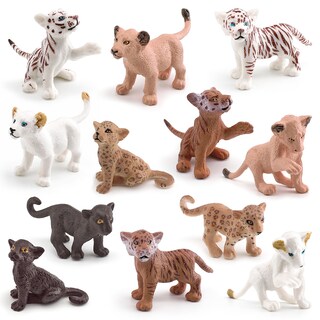 Foto 1 | Foto 1 | Juego De Figuras De Cachorros De Animales Salvajes En Miniatura De Pvc Realista 12 Unidades - Venta Internacional.