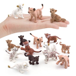 Foto 2 | Foto 2 | Juego De Figuras De Cachorros De Animales Salvajes En Miniatura De Pvc Realista 12 Unidades - Venta Internacional.