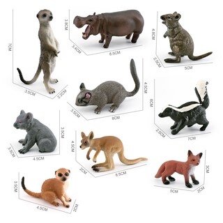 Foto 3 | Foto 3 | Juego De Figuras De Animales Del Bosque 10 Piezas Animales Salvajes Realistas De Pvc - Venta Internacional.