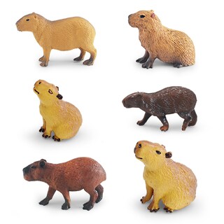 Foto 1 | Foto 1 | Set De Figuras De Capibara 6 Piezas Realistas De Pvc Para Niños De Más De 3 Años - Venta Internacional.