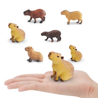 Foto 2 | Foto 2 | Set De Figuras De Capibara 6 Piezas Realistas De Pvc Para Niños De Más De 3 Años - Venta Internacional.