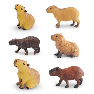 Foto 3 | Foto 3 | Set De Figuras De Capibara 6 Piezas Realistas De Pvc Para Niños De Más De 3 Años - Venta Internacional.
