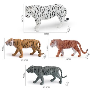 Foto 3 | Foto 3 | Set De Figuras Genéricas Realistas De Pvc Con Forma De Tigre Educativo Para Niños - Venta Internacional.