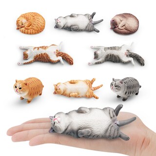 Foto 2 | Foto 2 | Juego De Figuras De Gatos Colección Realista De Figuras De Gatos De Pvc 8 Piezas - Venta Internacional.