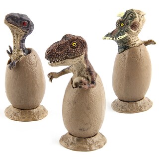 Foto 1 | Foto 1 | Figuras De Huevos De Dinosaurio: Tiranosaurio Medio Eclosionado Triceratops Y Velocirraptor - Venta Internacional.