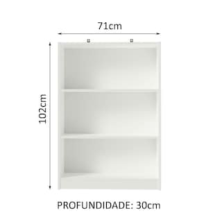 Foto 4 | Foto 4 | Estante Librero Organizador Madesa 6907 Con 3 Nichos Blanco