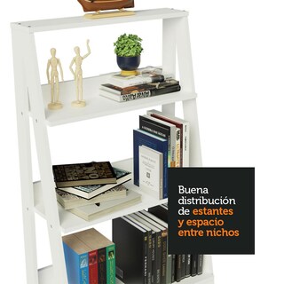 Foto 6 | Foto 6 | Mueble Biblioteca Librero Madesa Con 4 Niveles Blanco 2