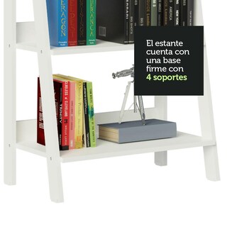 Foto 7 | Foto 7 | Mueble Biblioteca Librero Madesa Con 4 Niveles Blanco 2