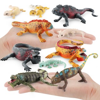 Foto 2 | Foto 2 | Juego De Figuras Realistas De Lagarto Y Camaleón De Pvc Para Niños 10 Piezas - Venta Internacional.