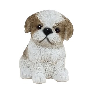 Foto 1 | Foto 1 | Figura Decorativa Realista De Resina Con Forma De Cachorro De Shih Tzu 13 Cm - Venta Internacional.