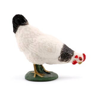 Foto 1 | Foto 1 | Figura Realista De Gallina Blanca De Pvc Pintada A Mano Con Forma De Animal De Granja - Venta Internacional.