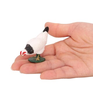 Foto 2 | Foto 2 | Figura Realista De Gallina Blanca De Pvc Pintada A Mano Con Forma De Animal De Granja - Venta Internacional.