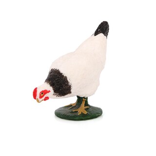 Foto 3 | Foto 3 | Figura Realista De Gallina Blanca De Pvc Pintada A Mano Con Forma De Animal De Granja - Venta Internacional.