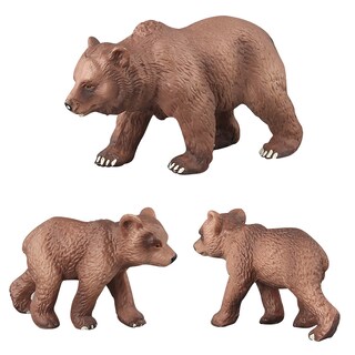 Foto 3 | Foto 3 | Juego De Figuras Realistas De Oso Pardo De Pvc Con Forma De Oso Salvaje 4 Piezas Para Niños - Venta Internacional.