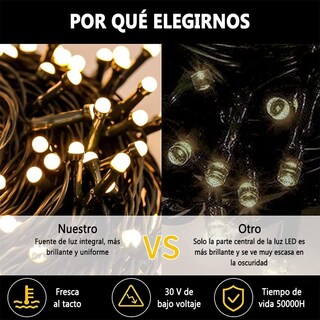 Foto 2 | Foto 2 | Serie De Luces Cabeza Redonda Lightdot 20m 200led Luz Cálida