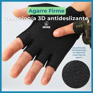 Foto 3 | Foto 3 | Guantes Tácticos De Medio Dedo Motociclista – Protección Con Palma Antideslizante 3d Y Ajuste De Muñeca | Ciclismo Moto