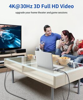 Foto 5 | Foto 5 | Cable Displayport A Hdmi Jsaux 4k Uhd 2k @120hz /4k @30 2 M - Venta Internacional.