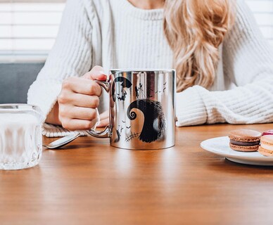 Foto 4 | Foto 4 | Taza De Café Plateada De Cerámica Galvanizada 600 Ml Nightmare - Venta Internacional.