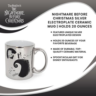 Foto 7 | Foto 7 | Taza De Café Plateada De Cerámica Galvanizada 600 Ml Nightmare - Venta Internacional.