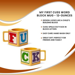 Foto 7 | Foto 7 | Taza Toynk My First Cuss Word Block 350 Ml Cerámica Oficial - Venta Internacional.