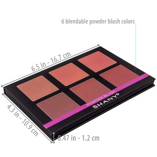 Foto 4 | Foto 4 | Paleta De Coloretes Shany 6 Colores Brillantes Y Mate 16x11x1 Cm - Venta Internacional.