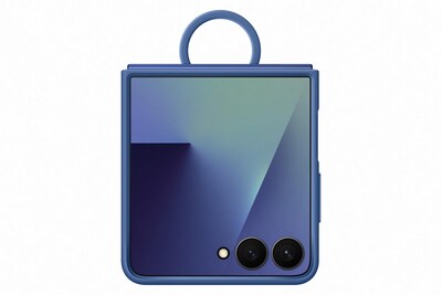 Foto 1 | Foto 1 | Funda Con Forma De Anillo De Silicona Samsung Ef-pf766 Para Galaxy Z Flip7 Color Azul - Venta Internacional.
