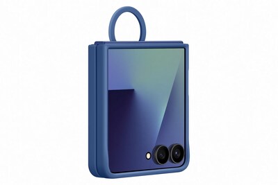 Foto 3 | Foto 3 | Funda Con Forma De Anillo De Silicona Samsung Ef-pf766 Para Galaxy Z Flip7 Color Azul - Venta Internacional.