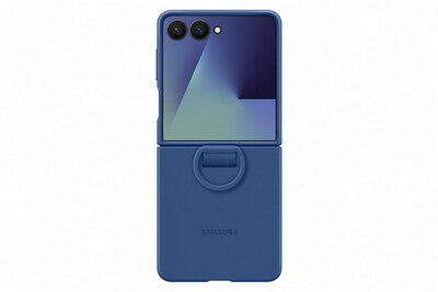 Foto 4 | Foto 4 | Funda Con Forma De Anillo De Silicona Samsung Ef-pf766 Para Galaxy Z Flip7 Color Azul - Venta Internacional.
