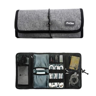 Foto 1 | Foto 1 | Organizador Electrónico Procase Cord Pouch Travel Color Gris - Venta Internacional.