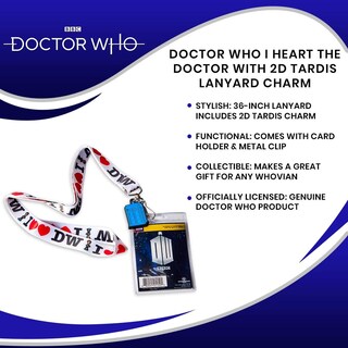 Foto 7 | Foto 7 | Lanyard Underground Toys Doctor Who I Heart Dw Con Amuleto Tardis - Venta Internacional.
