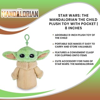 Foto 7 | Foto 7 | Peluche Star Wars The Mandalorian The Child De 20 Cm Con Bolsillo - Venta Internacional.