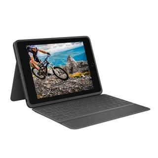 Foto 1 | Foto 1 | Funda Protectora Con Teclado Logitech Rugged Folio Para Ipad Negra - Venta Internacional.