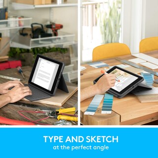 Foto 4 | Foto 4 | Funda Protectora Con Teclado Logitech Rugged Folio Para Ipad Negra - Venta Internacional.